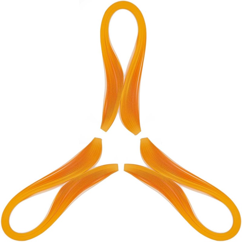 silllule 360Pcs Paper Quilling Strips 3mm (1/8inch) Width 54cm (21inch) Length Strips Quilling Art Paper, Single Color Quilling Strips Paper for Art,Parper Craft Decorating,Paper Hand Craft (Orange) - Image 1